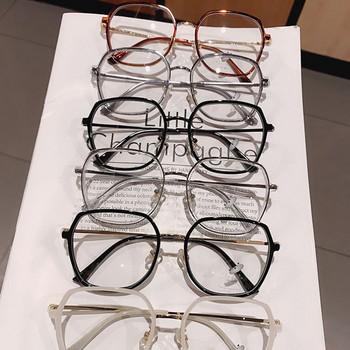 SO&EI Fashion Polygon Clear Anti-Blu-Ray Lens Eyewear Women Square Glasses Frame TR90 Men Vintage Optical Frame Computer Goggles