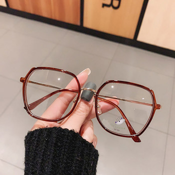 SO&EI Fashion Polygon Clear Anti-Blu-Ray Lens Eyewear Women Square Glasses Frame TR90 Men Vintage Optical Frame Computer Goggles