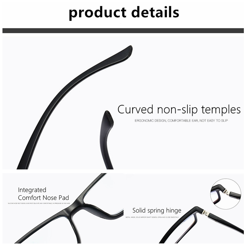 Bifokalne naočale za čitanje protiv plave svjetlosne zrake Multifokalne blizu daleke plastične naočale za dalekovidnost za muškarce Žene Proljetne šarke crne