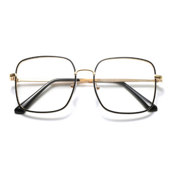 Извънгабаритни очила против синя светлина Квадратни очила Диамантена рамка Жени Мъже Очила с прозрачни лещи Очила за очила