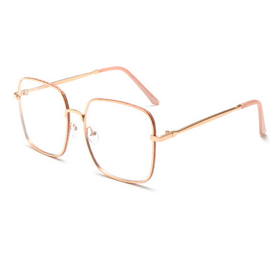 Liela izmēra Anti Blue Light Brilles Kvadrātveida brilles Dimanta ietvars Sieviešu Vīriešu Caurspīdīgās Lēcas Brilles Briļļu bloķēšanas Brilles