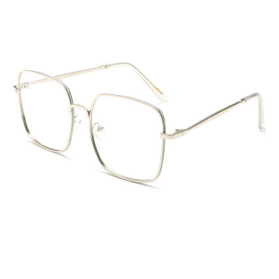 Liela izmēra Anti Blue Light Brilles Kvadrātveida brilles Dimanta ietvars Sieviešu Vīriešu Caurspīdīgās Lēcas Brilles Briļļu bloķēšanas Brilles
