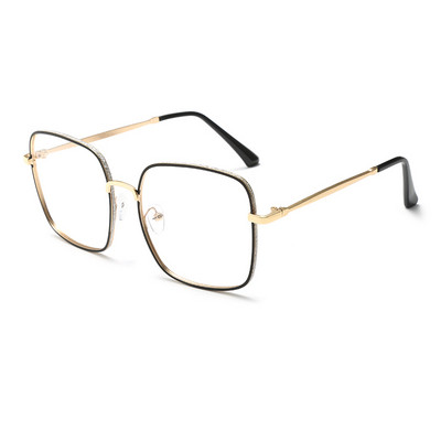 Liela izmēra Anti Blue Light Brilles Kvadrātveida brilles Dimanta ietvars Sieviešu Vīriešu Caurspīdīgās Lēcas Brilles Briļļu bloķēšanas Brilles
