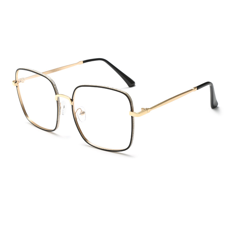 Liela izmēra Anti Blue Light Brilles Kvadrātveida brilles Dimanta ietvars Sieviešu Vīriešu Caurspīdīgās Lēcas Brilles Briļļu bloķēšanas Brilles