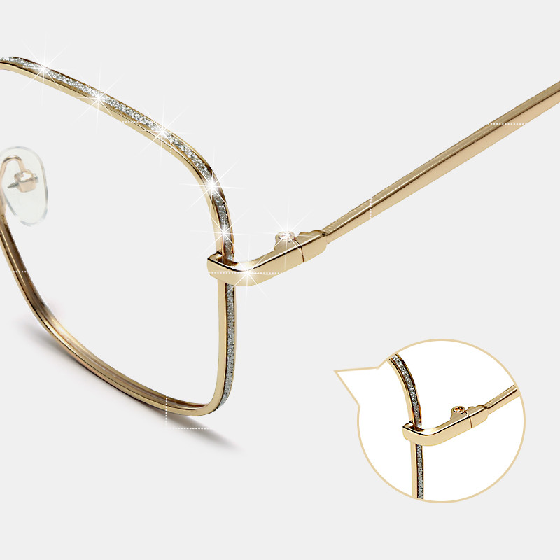 Liela izmēra Anti Blue Light Brilles Kvadrātveida brilles Dimanta ietvars Sieviešu Vīriešu Caurspīdīgās Lēcas Brilles Briļļu bloķēšanas Brilles