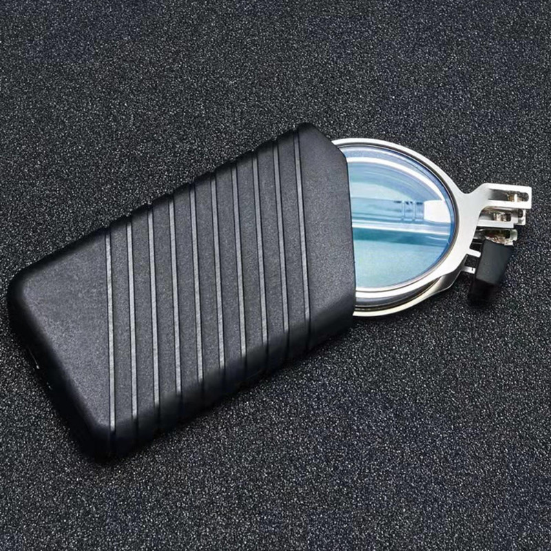 Anti-mėlyni, šviesūs skaitymo akiniai su dėžute Vyriški Moteriški sulankstomi metaliniai apvalūs kvadratiniai akiniai Unisex nešiojami Presbyopia akiniai