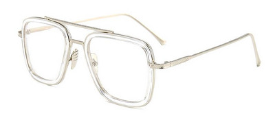 Tony Stark naočale Muškarci Žene Povećalo Naočale za čitanje Steampunk kvadratne naočale koje blokiraju plavo svjetlo Plus dioptrija +0,5 +6