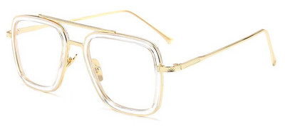 Tony Stark naočale Muškarci Žene Povećalo Naočale za čitanje Steampunk kvadratne naočale koje blokiraju plavo svjetlo Plus dioptrija +0,5 +6