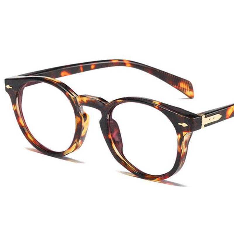 Okrugli muški okvir za naočale s zakovicama Optičko plavo svjetlo za čitanje Naočale za dalekovidnost Muške prozirne računalne retro naočale +2