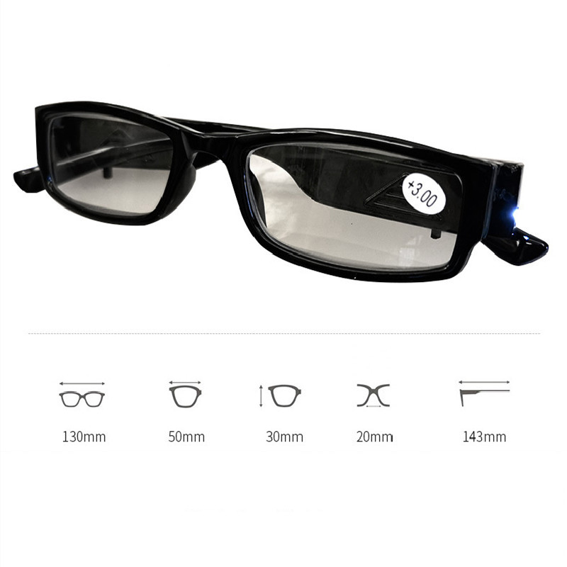 2021 LED sa svjetlom Naočale za čitanje Detektor novca Naočale punog okvira Naočale za čitanje sa fleksibilnim krakovima Gafas De Lectura