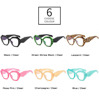 SO&EI Retro Polygon Candy Color Дамска рамка за очила Прозрачна анти-Blu-Ray леща Очила Пружинна панта Мъжка оптична рамка за очила