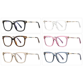 Swanwick модни половин метални рамки за очила оптични дамски прозрачни лещи TR90 квадратни очила антисиня светлина мъжки сини кафяви подаръци