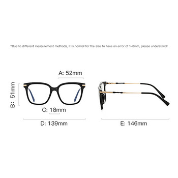 Swanwick модни половин метални рамки за очила оптични дамски прозрачни лещи TR90 квадратни очила антисиня светлина мъжки сини кафяви подаръци
