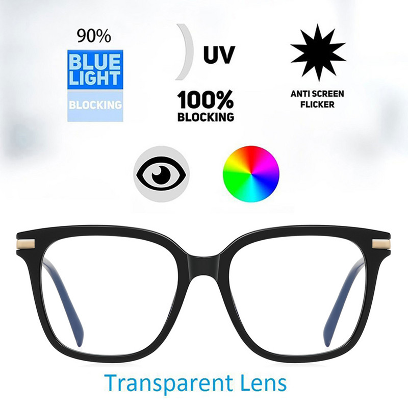 Swanwick modni polumetalni okviri za naočale optički ženske prozirne leće TR90 četvrtaste naočale antiplavo svjetlo muškarci plavo smeđi darovi