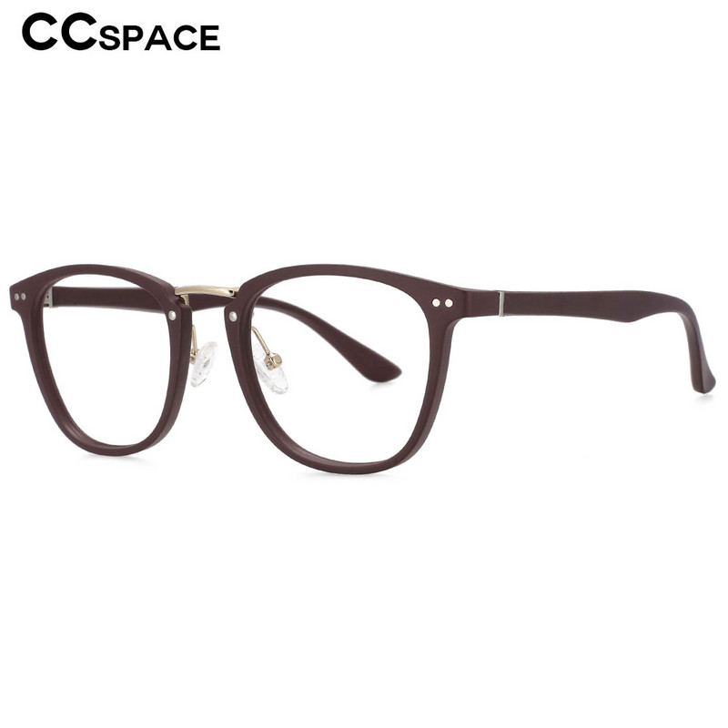 53647 TR90 Retro Anti Blue Light Optiniai akinių rėmeliai Vyrų Moterų Rivet Fashion Kompiuteriniai akiniai