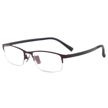 Овални очила с метална половин рамка Мъжки и женски очила Рамка за очила за диоптрични лещи за четене на късогледство Прогресивни