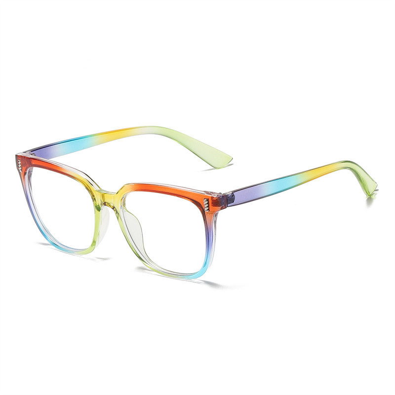 LNFCXI Nova moda Rainbow Gradient Color Square Optical Anti-blue naočale Ženske vintage naočale Ženske naočale Oculos
