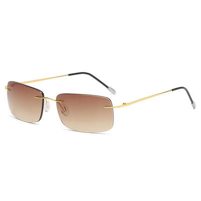 Elbru Frameless Anti-blue Light Reading Glasses Жени Мъже Двойна светлина Слънце Очила за четене с пресбиопия +1,0 1,5 2,0 до +4,0