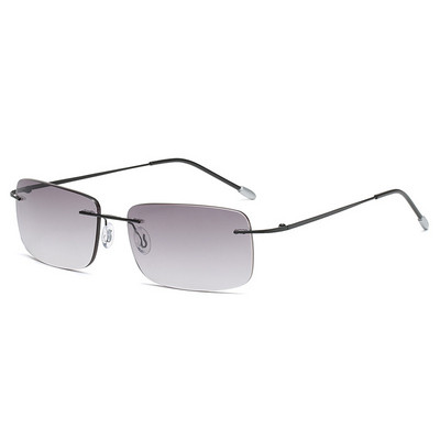 Elbru Frameless Anti-blue Light Reading Glasses Жени Мъже Двойна светлина Слънце Очила за четене с пресбиопия +1,0 1,5 2,0 до +4,0