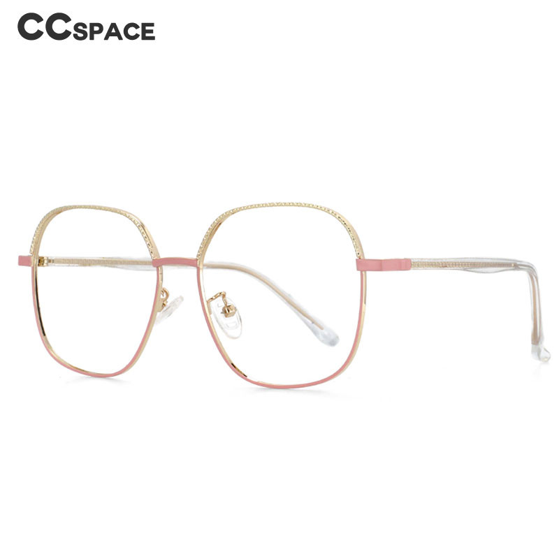 53837 Ochelari optici pătrați supradimensionați, anti lumină albastră, metal, rame, bărbați, femei, ochelari de vedere la modă pentru computer