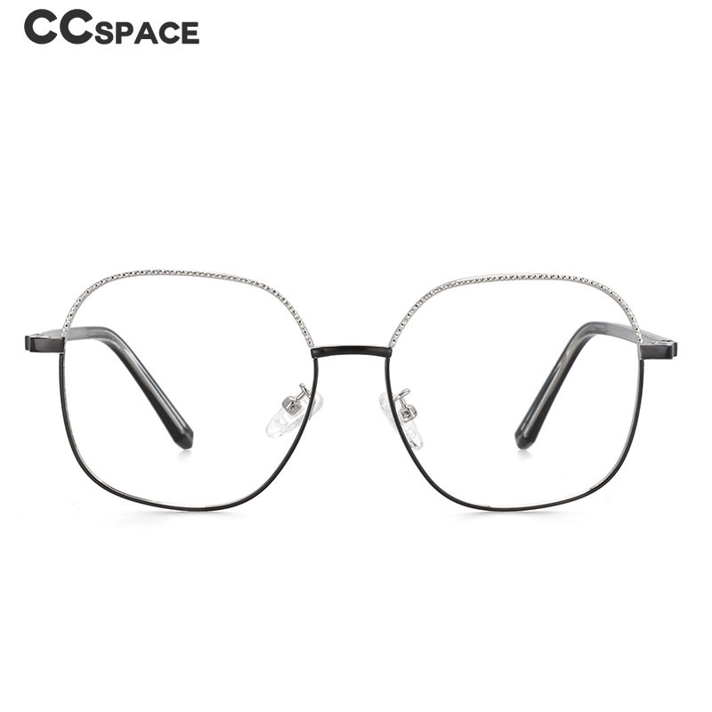 53837 Ochelari optici pătrați supradimensionați, anti lumină albastră, metal, rame, bărbați, femei, ochelari de vedere la modă pentru computer