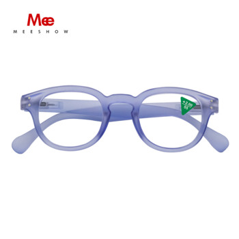 Meeshow прозрачни маркови очила за четене Кръгли мъжки дамски очила с гъвкава френска концепция Пресбиопия +1,75 +2,25 1513