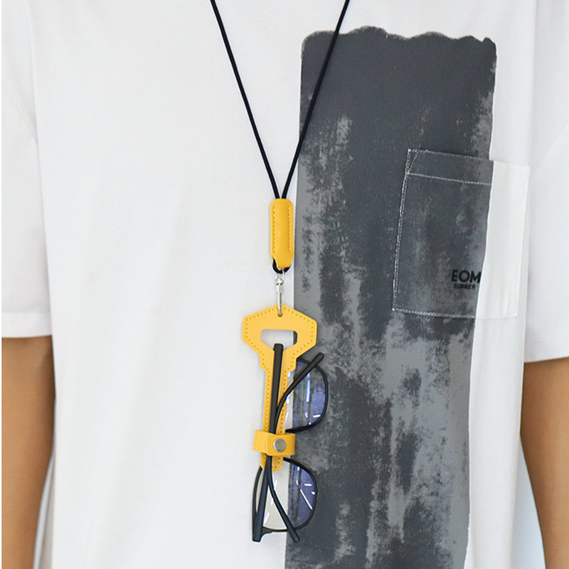 Retro kožna futrola za naočale Uzica za vješanje oko vrata Torba za naočale za čitanje Modna ženska muška navlaka za sunčane naočale Brillenetui