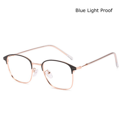 Nove ženske naočale protiv plave svjetlosti s diskoloracijom, ravna leća, kvadratni metalni okvir, klasične fotokromatske naočale za muškarce, računala