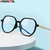 Ženske naočale za čitanje koje blokiraju plavo svjetlo Muške modne TR90 metalne poligonalne okvire za naočale Računalne naočale Optika Kratkovidne naočale