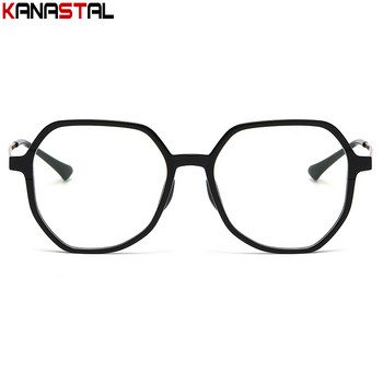 Γυναικεία γυαλιά ανάγνωσης που μπλοκάρουν μπλε φως Ανδρικά γυαλιά μόδας TR90 Πλαίσιο γυαλιών γυαλιών πολυγώνου για υπολογιστή Γυαλιά οπτικού υπολογιστή Myopia Eyewear
