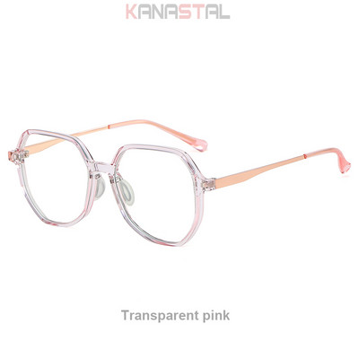 Ženske naočale za čitanje koje blokiraju plavo svjetlo Muške modne TR90 metalne poligonalne okvire za naočale Računalne naočale Optika Kratkovidne naočale