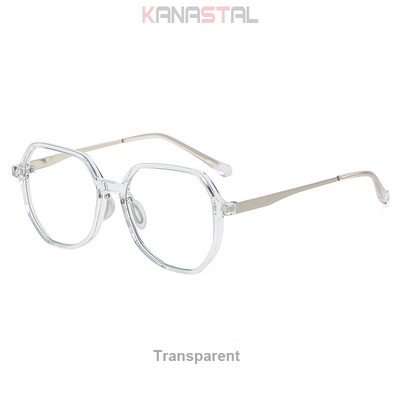 Ženske naočale za čitanje koje blokiraju plavo svjetlo Muške modne TR90 metalne poligonalne okvire za naočale Računalne naočale Optika Kratkovidne naočale