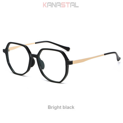 Ženske naočale za čitanje koje blokiraju plavo svjetlo Muške modne TR90 metalne poligonalne okvire za naočale Računalne naočale Optika Kratkovidne naočale