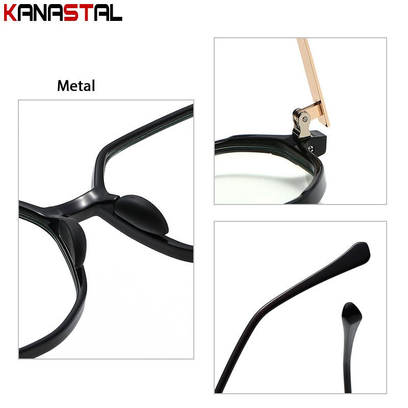 Ženske naočale za čitanje koje blokiraju plavo svjetlo Muške modne TR90 metalne poligonalne okvire za naočale Računalne naočale Optika Kratkovidne naočale