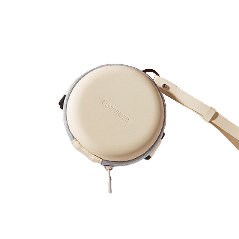 Πτυσσόμενη θήκη γυαλιών ηλίου Στρογγυλή θήκη γυαλιών Τσάντα αποθήκευσης Φερμουάρ Μαλακή δερμάτινη τσάντα Φορητή τσάντα γυαλιά ηλίου κουτί γυαλιών ηλίου