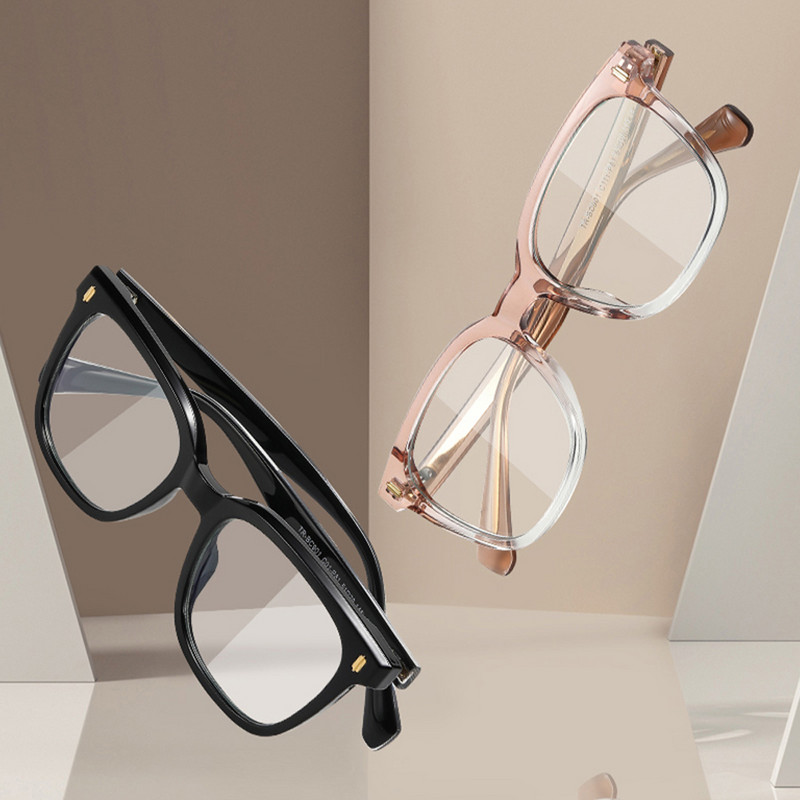 Swanwick modni muški retro okvir za naočale muški optički ženski antiplavo svjetlo acetat ženske tr90 naočale kvadratne prozirne crne