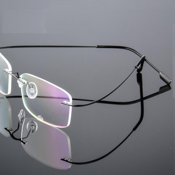 Мъжки рамки за очила без рамки от титаниева сплав без винтове, ултра лека оптична рамка за късогледство, очила без рамки без винтове F861