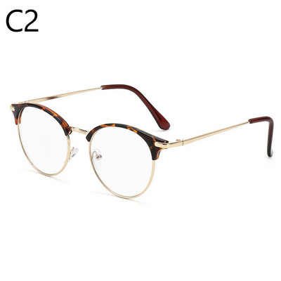Vintage metāla brilles apaļš rāmis datora aizsargbrilles biroja brilles HD pret starojumu sievietēm vīriešiem modes tuvredzība Brilles
