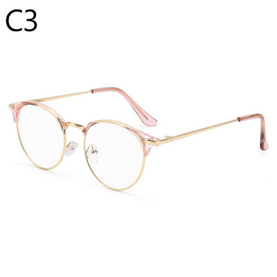 Vintage metāla brilles apaļš rāmis datora aizsargbrilles biroja brilles HD pret starojumu sievietēm vīriešiem modes tuvredzība Brilles