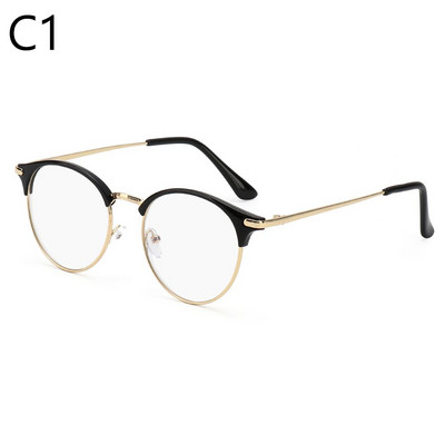 Vintage metāla brilles apaļš rāmis datora aizsargbrilles biroja brilles HD pret starojumu sievietēm vīriešiem modes tuvredzība Brilles