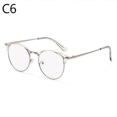 Vintage metāla brilles apaļš rāmis datora aizsargbrilles biroja brilles HD pret starojumu sievietēm vīriešiem modes tuvredzība Brilles