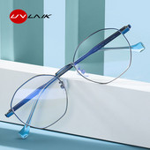 UVLAIK Modni okviri za naočale protiv plave svjetlosti Ženske retro umjetničke okvire za naočale Muškarci Studenti Kratkovidnost Dioptrijske naočale Ravno ogledalo