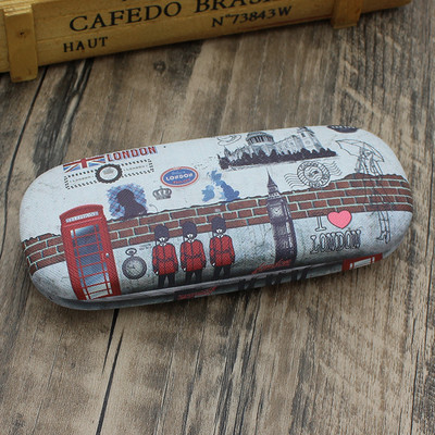 Komplet futrola za naočale s ispisom s tvrdom potporom od tkanine Kutija za sunčane naočale Puhasta unutrašnjost Zaštita od ogrebotina Britanski stil Dropship