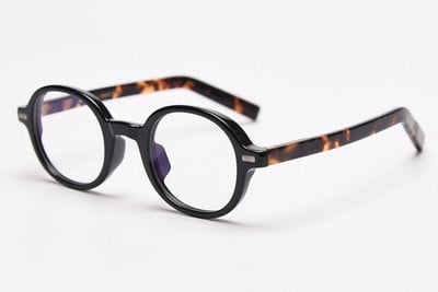 Κορεατικά οβάλ γυαλιά για άνδρες Tr90 Γυαλιά Leopard Σκελετός Ρετρό Στρογγυλά Διαφανή Γυαλιά Γυναικεία Οπτικός Φακός