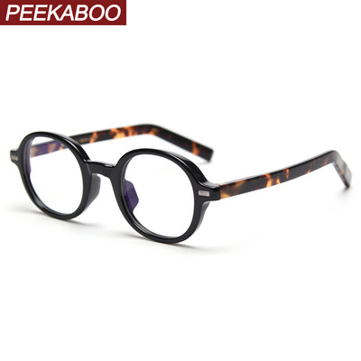 Овални очила в корейски стил за мъже Tr90 Eyewears Леопардова рамка Ретро кръгли прозрачни очила Дамски оптични лещи