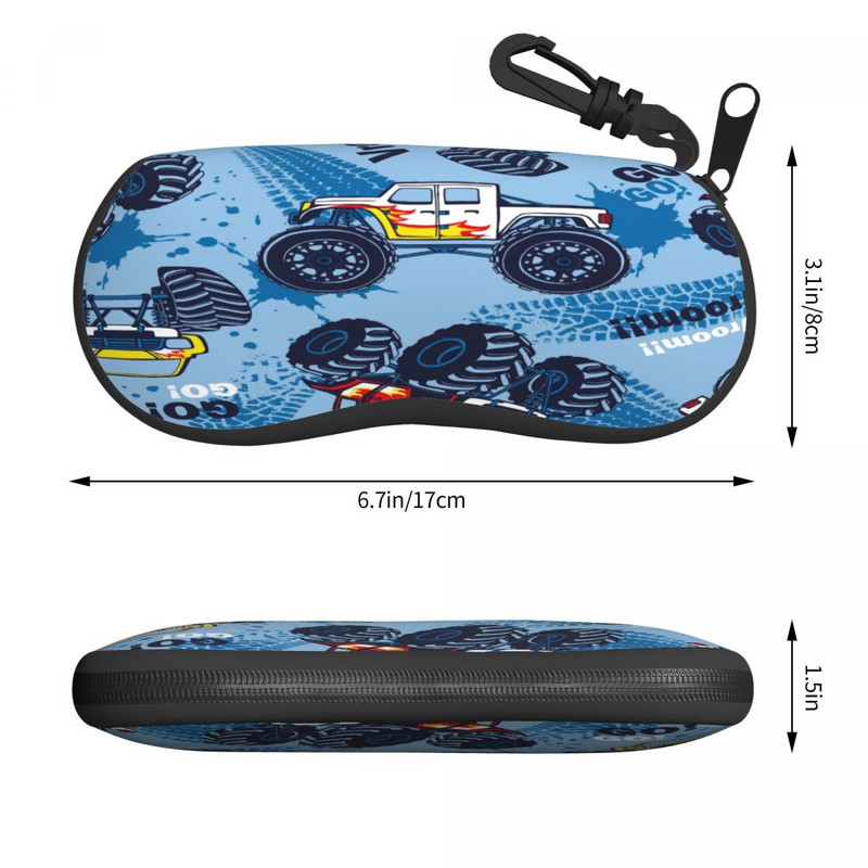 Akinių krepšys Apsauginis dėklas Monster Truck Automobiliai Moterys Vyrai Akinių dėklas Dėžutė Skaitymui Akiniai Dėžutės Priedai