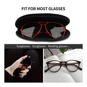 Хоризонтална калъфка за очила със захарен череп, щампа с червена роза Мъже, жени Персонализирана калъфка за слънчеви очила Trend Кутия за очила за пътуване