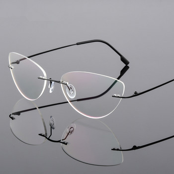 Сгъваема ултра лека рамка за очила с памет от титаниева сплав без рамки за късогледство за мъже и жени рамка за оптични очила