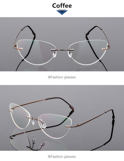 Cadru de ochelari pentru miopie, pliabil, ultra-ușor, cu memorie, din aliaj de titan, fără rame, pentru bărbați și femei, cadru de ochelari optici