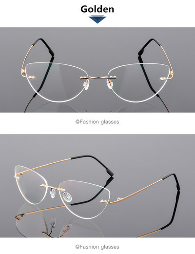 Cadru de ochelari pentru miopie, pliabil, ultra-ușor, cu memorie, din aliaj de titan, fără rame, pentru bărbați și femei, cadru de ochelari optici